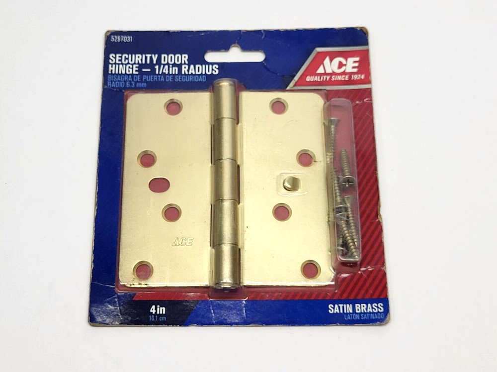 Ace 5297031 4in Security Door Hinge 1/4" Radius