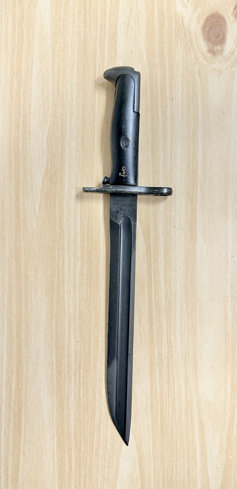 WWI US M1905-E1 10” Bayonet RIA 1910 Rock Island Armory Marked USS Nevada BB 36