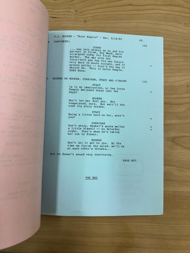 TJ HOOKER - WIlliam Shatner - Tv Show Script Final Draft - "Buck Rogers"
