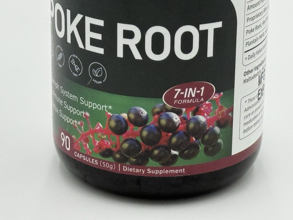 Lymphatic Support Herbal Complex Extract ~ Poke Root Extract for Lymph System...