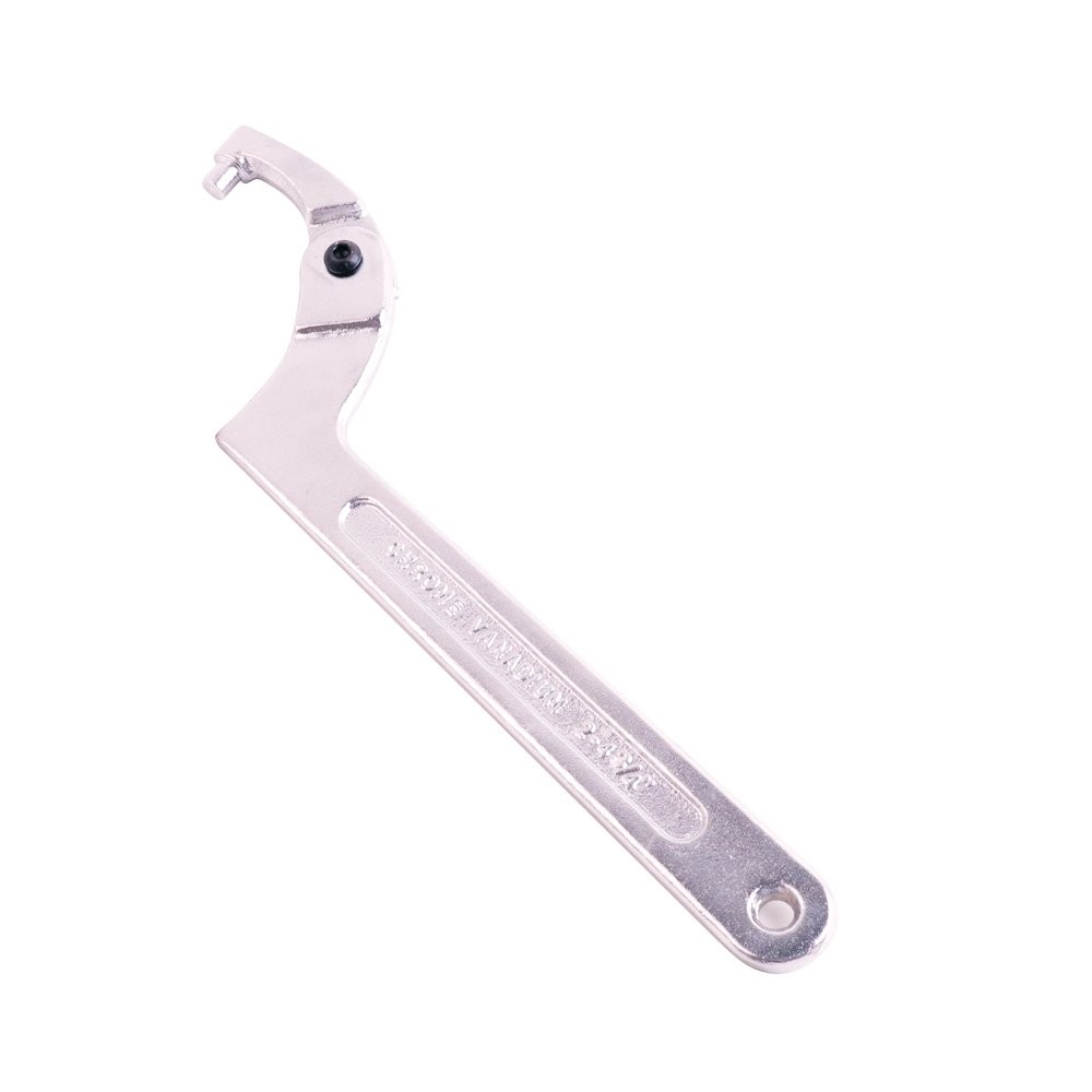 Eowpower Chrome Vanadium Adjustable C Spanner Hook Wrench 2-4 3/4", Silver