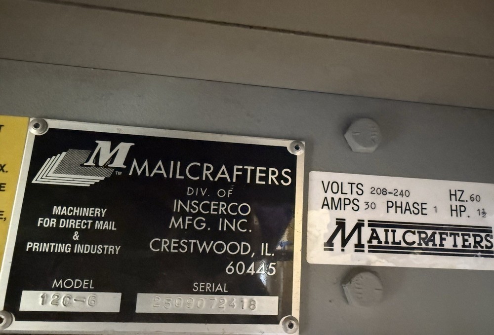 Mailcrafter Inserter 9x12 Model 1200 “Reconditioned “