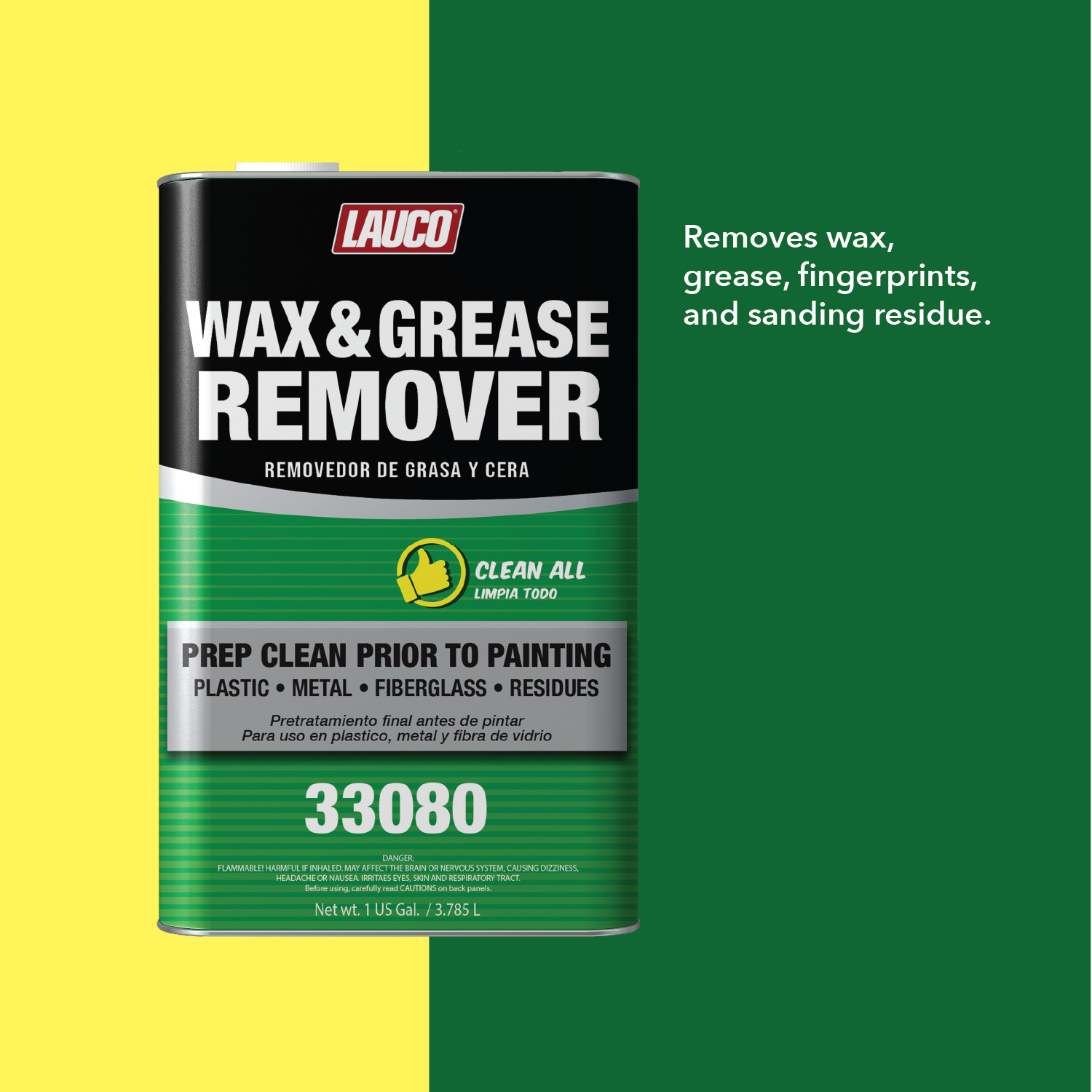 Lauco Wax & Grease Remover 1 Gal – Auto Body Paint Prep Cleaner Degreaser