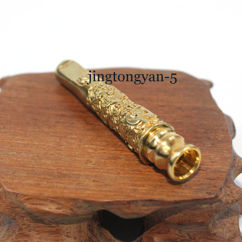 Solid Brass Small Size Cigarette Holder Cigarette Filter Pipe, Length - 2.4"
