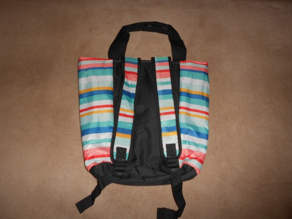 NEW, COOLER BACKPACK, STRIPES