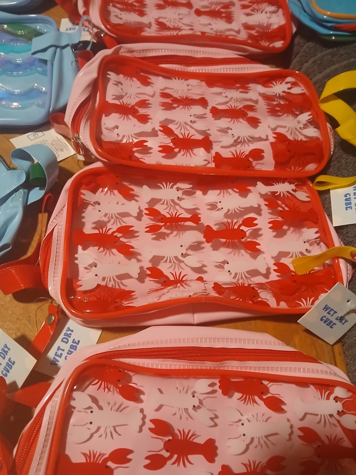 Bulk Pool Party Favor Lot Of 16 Wet Dry Cube Beach Bags Kids