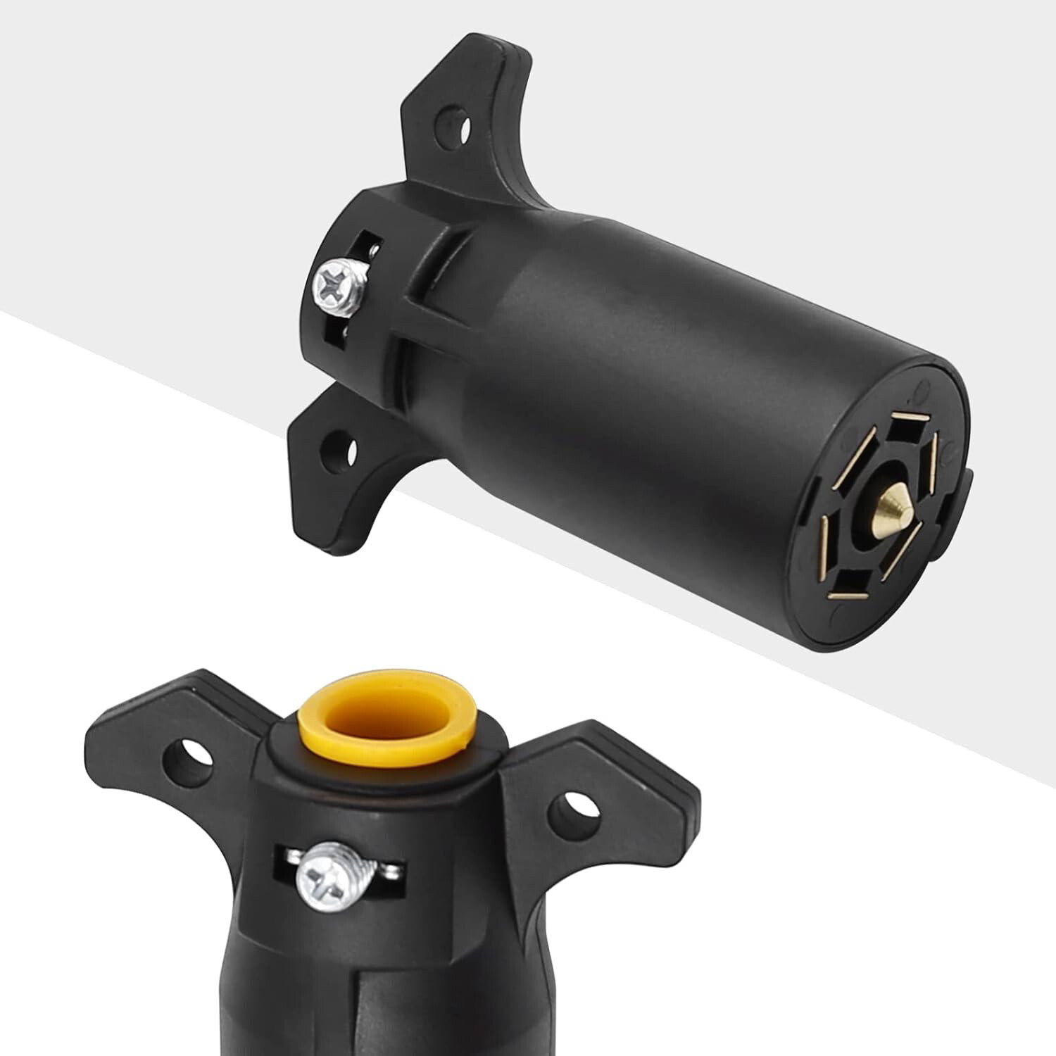 10pc 7 Way Round RV Style Trailer Light Plug Connector Replacement End Blade