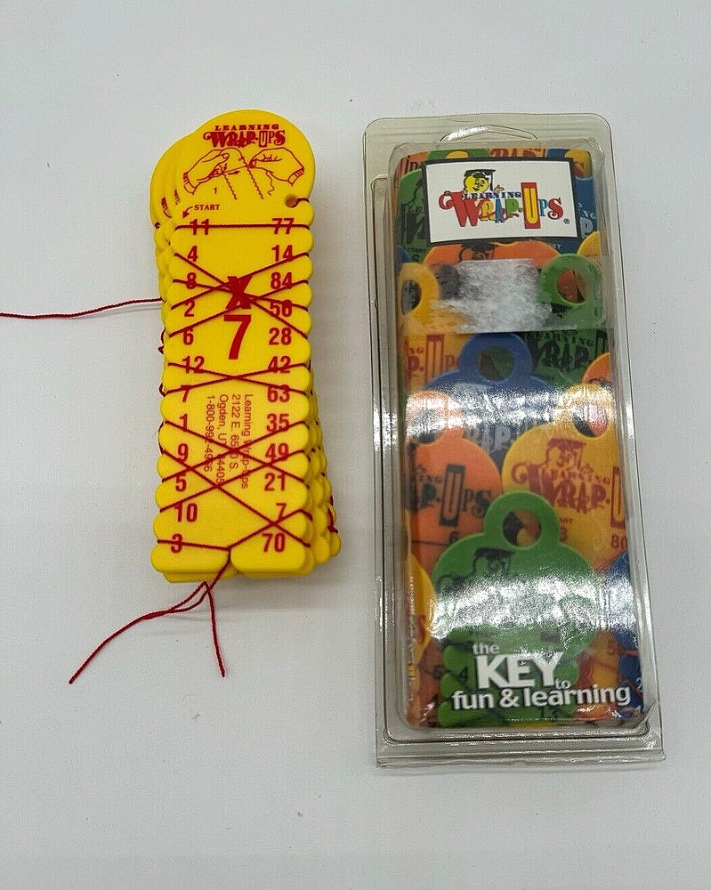 Learning Wrap-Ups For Basic Math Facts Yellow with Instructions NEW NIB Set of 2