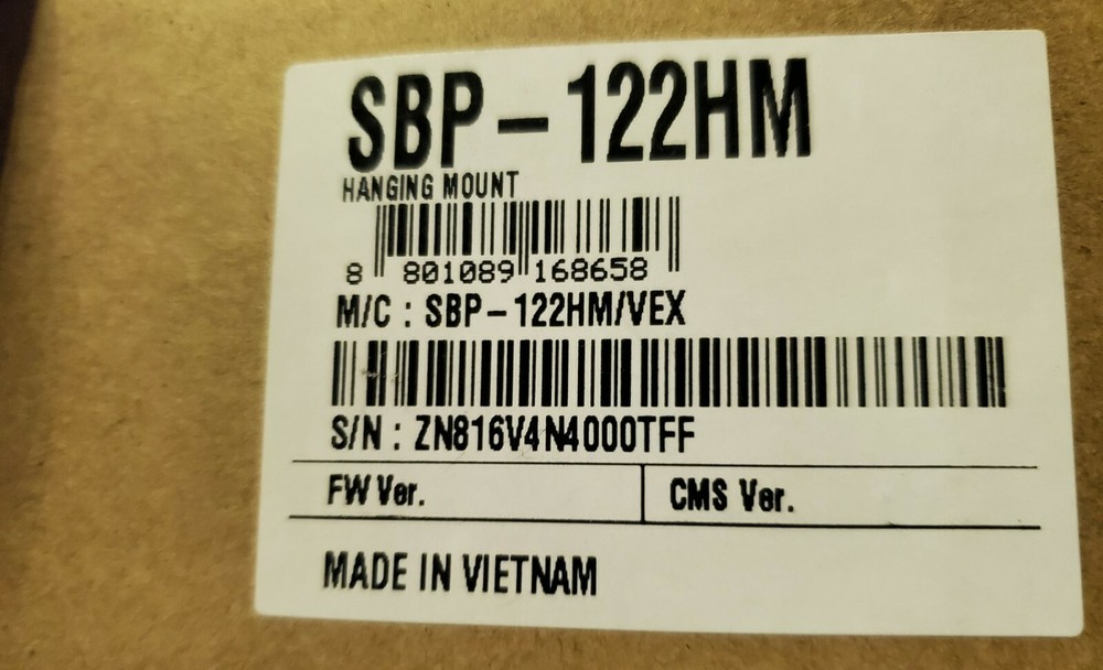 HANWHA TECHWIN HANGING MOUNT SBP-122HM/VEX