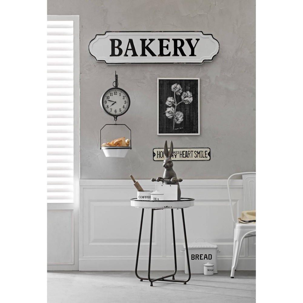 White Decorative Reproduction Scale Wall Clock