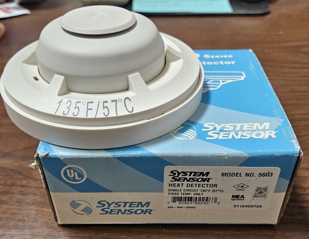 System Sensor 5603 135°F Fixed Temp, Single-Circuit Mechanical Heat Detector