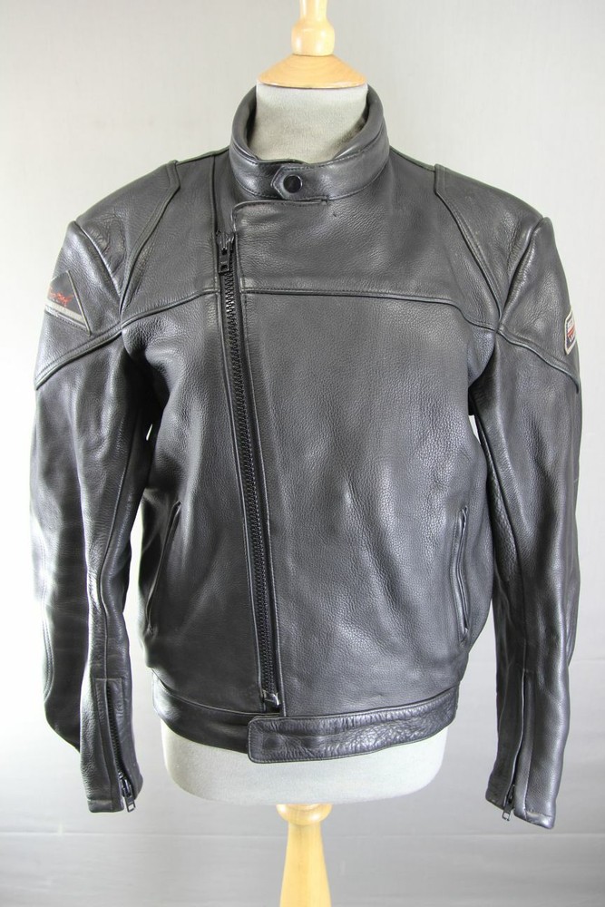 CLASSIC SWIFT LEATHERS BLACK BIKER JACKET 38 INCH