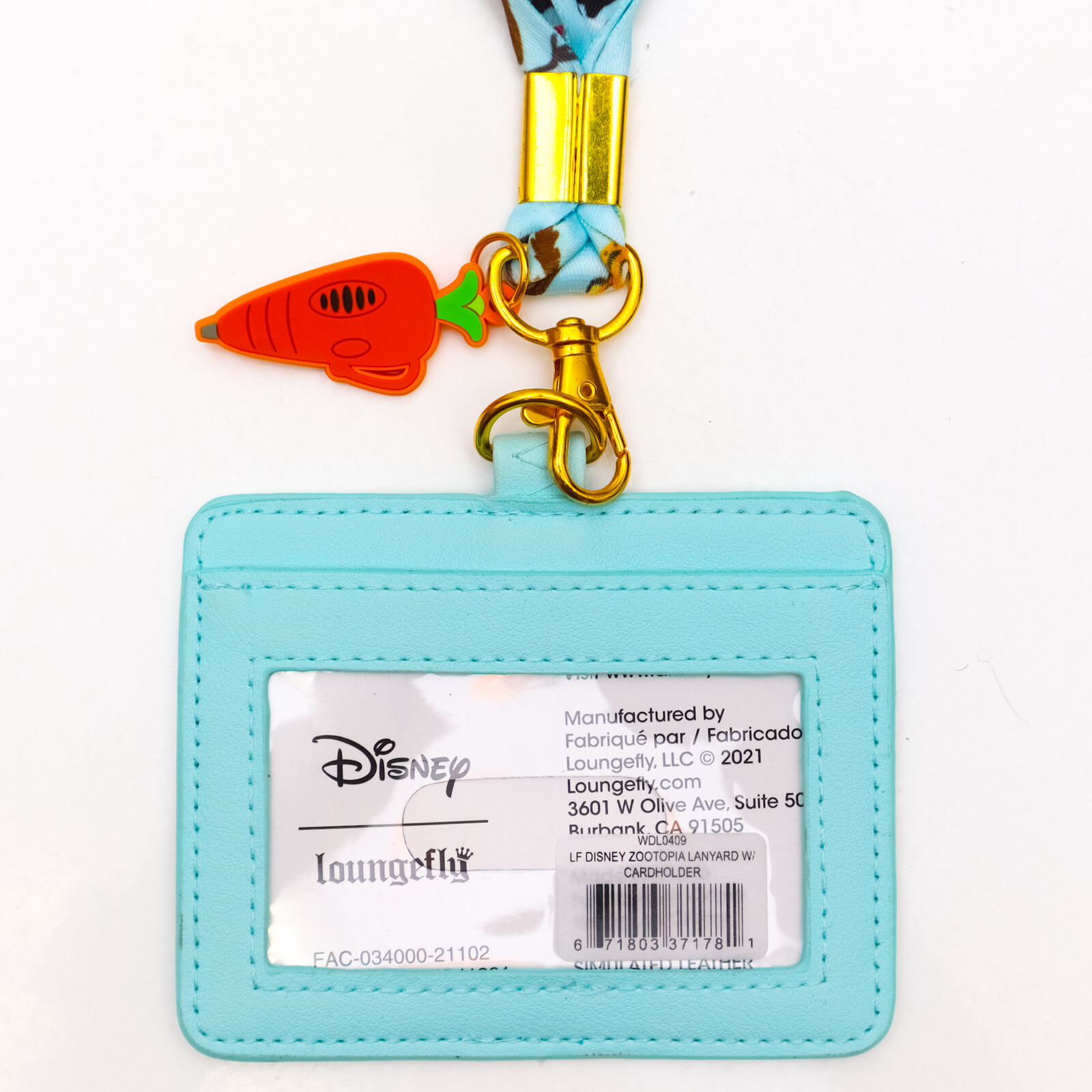 Disney Loungelfly Zootopia Lanyard w/ Cardholder