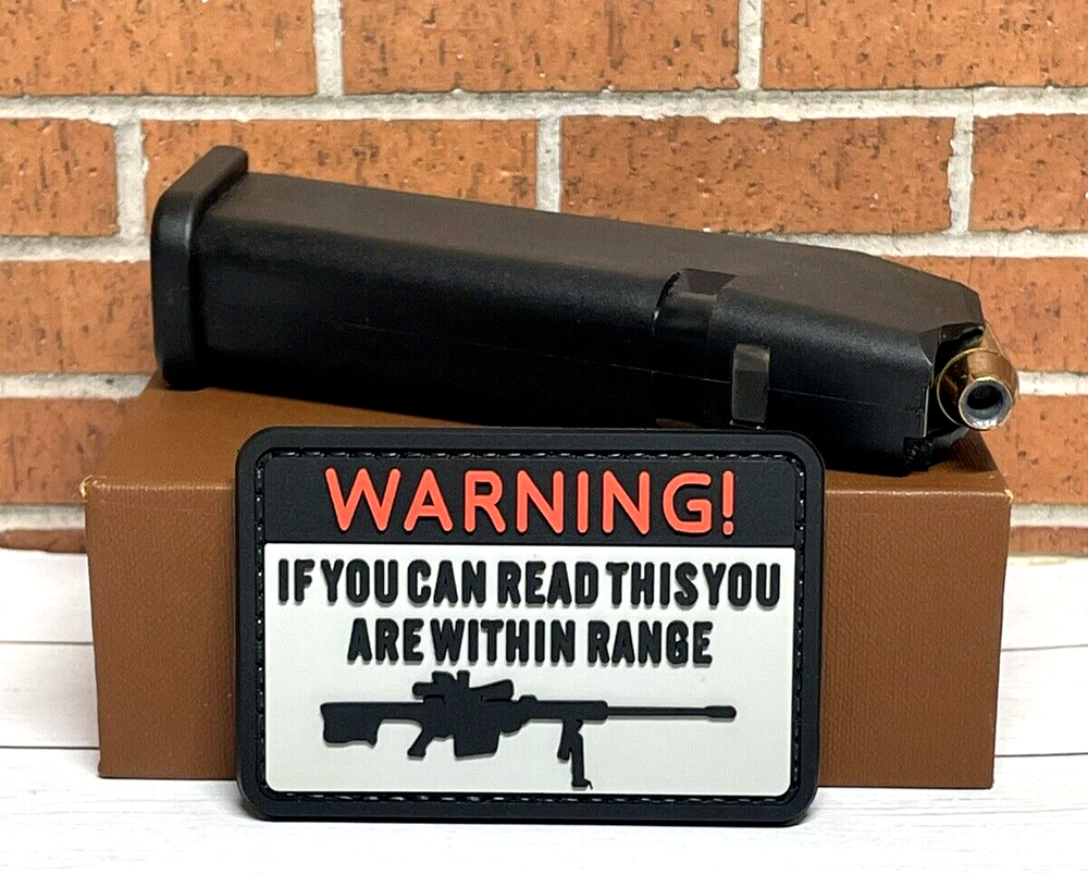 Sniper PVC Patch - Tactical Morale Sniper Warning Gun Patch - Hook Gun Patch