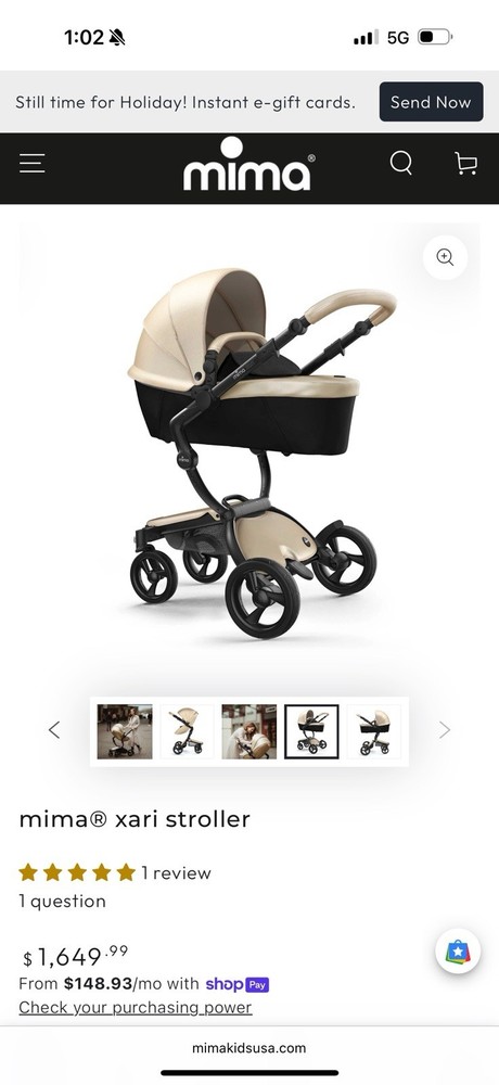 Mima Xari Gold Stroller