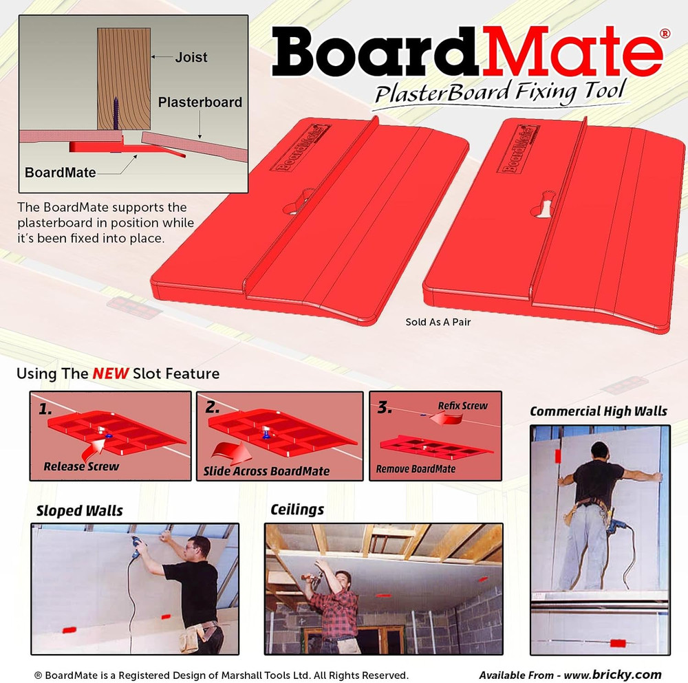 - Drywall Fitting Tool, Supports the Board in Place While Installing (1 Set - 2