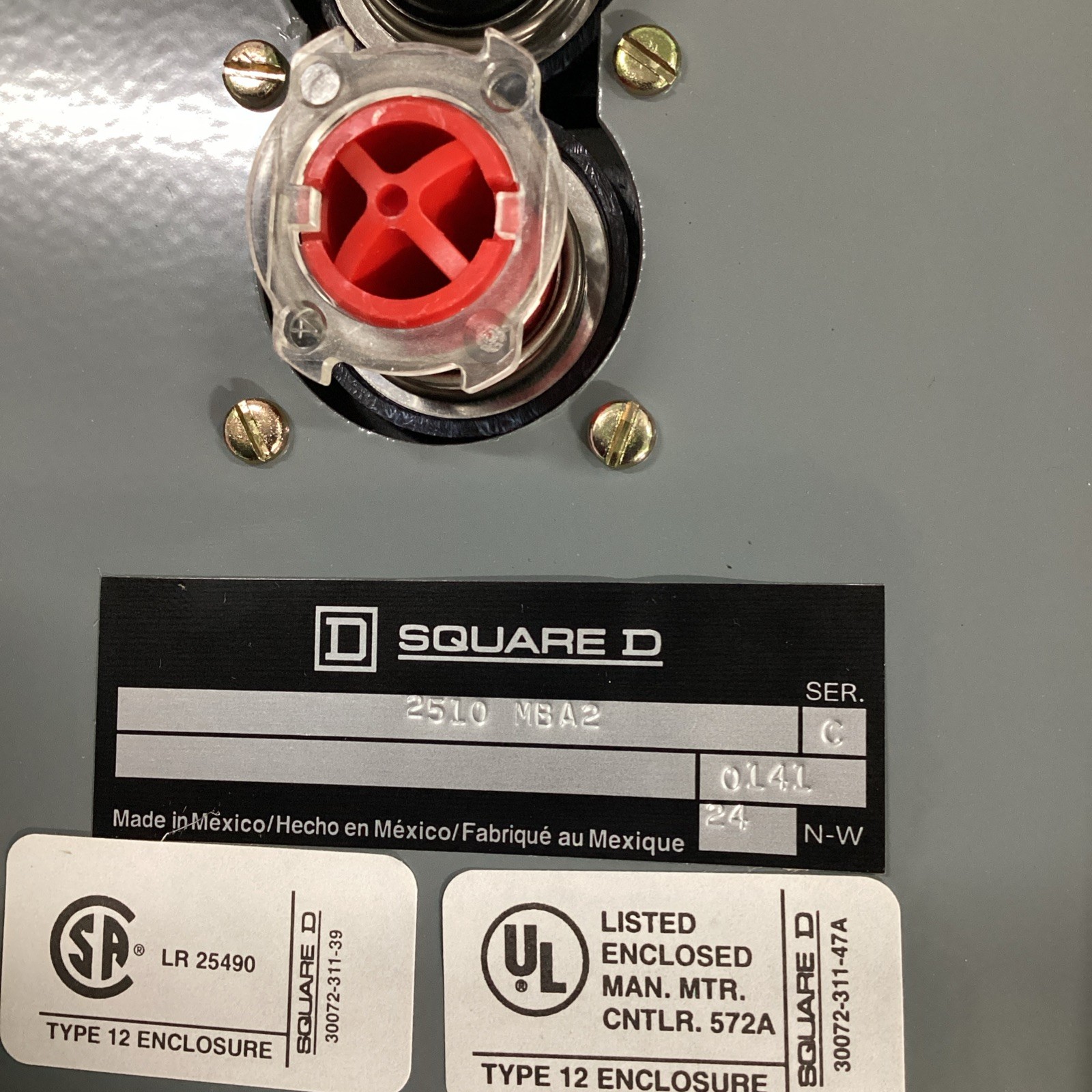 Square D 2510MBA2 AC Manual Starter Series C NEW