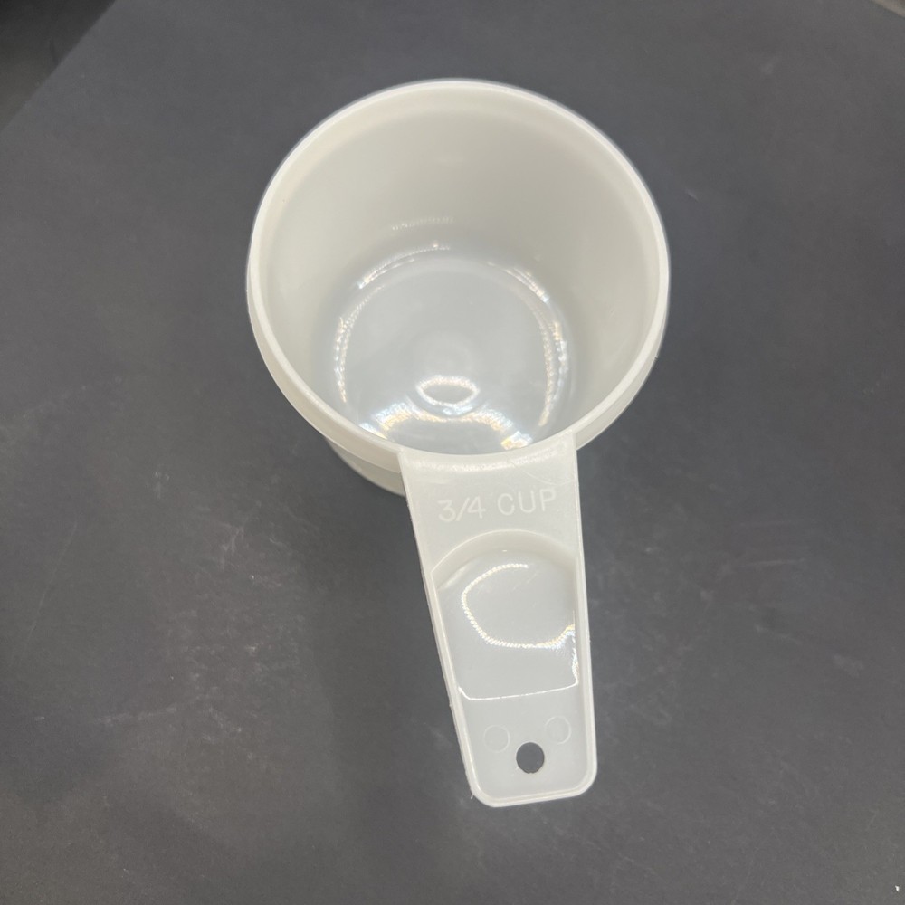 VTG Tupperware Sheer White Measuring Cup 5 Pcs Missing 1/4c Replacement Nesting