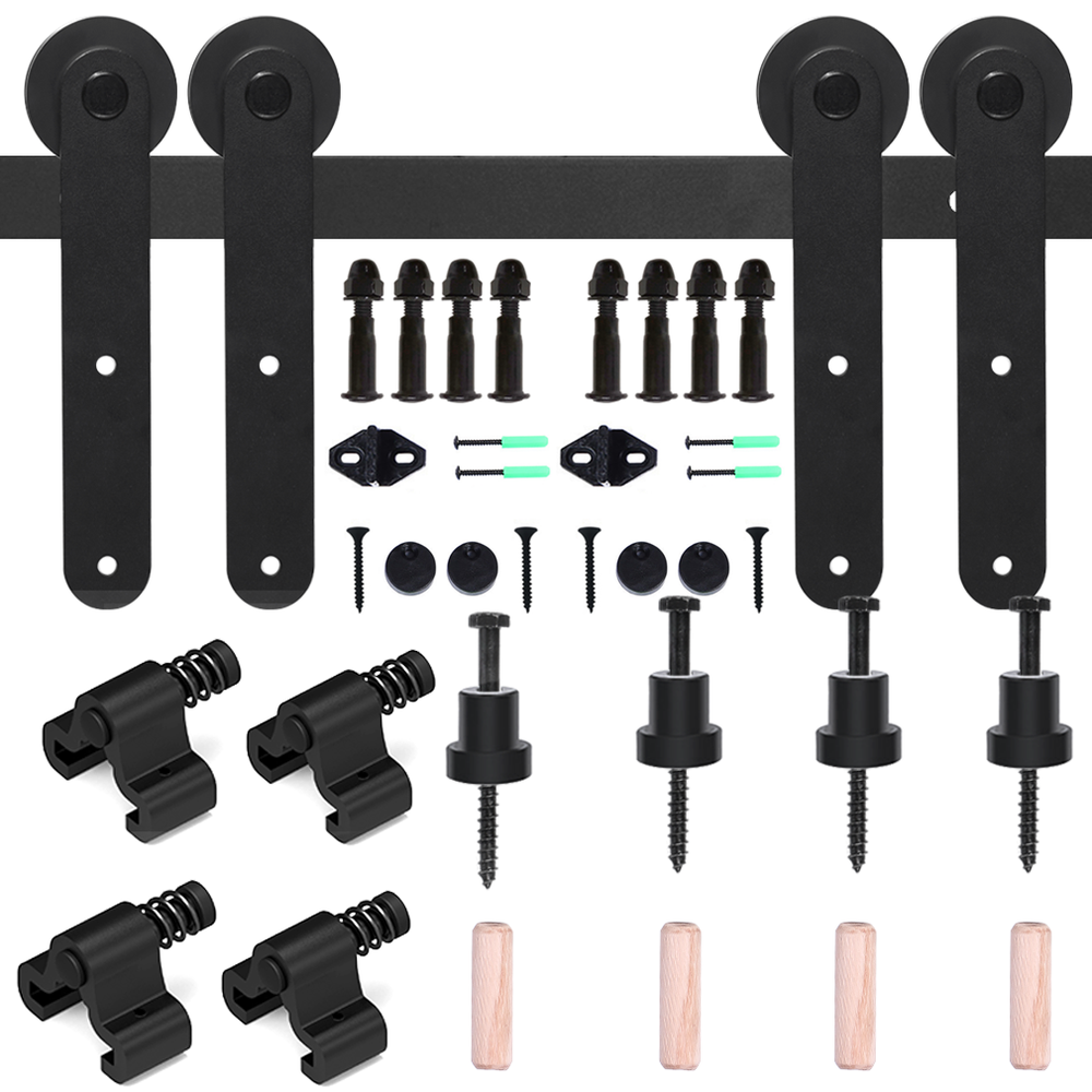 4-20FT Ceiling Mount Bracket Sliding Barn Door Hardware Track Kit Single/Double