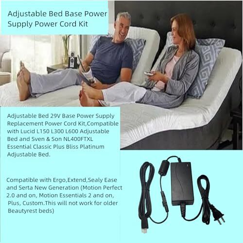 Adjustable Bed Replacement Cord - Adjustable Bed Base Power Supply Power