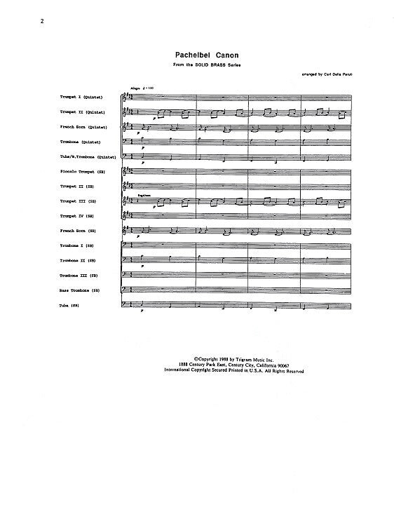 Brass Quintet, The Classics Sheet Music Bundle #2