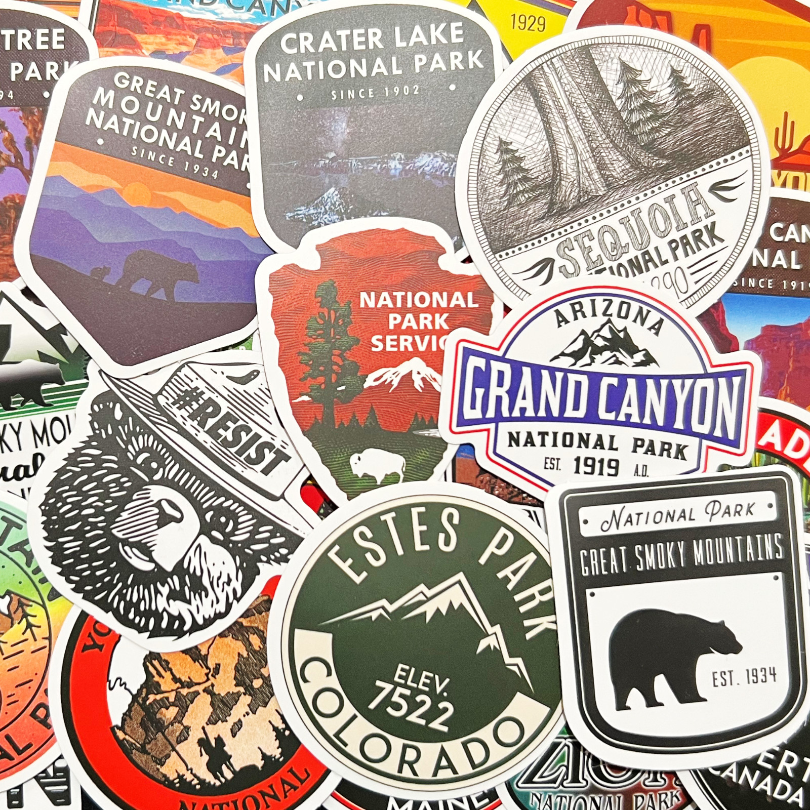 50 Mixed National Park Outdoor Hiking Camping Nature Stickers Laptop Decals