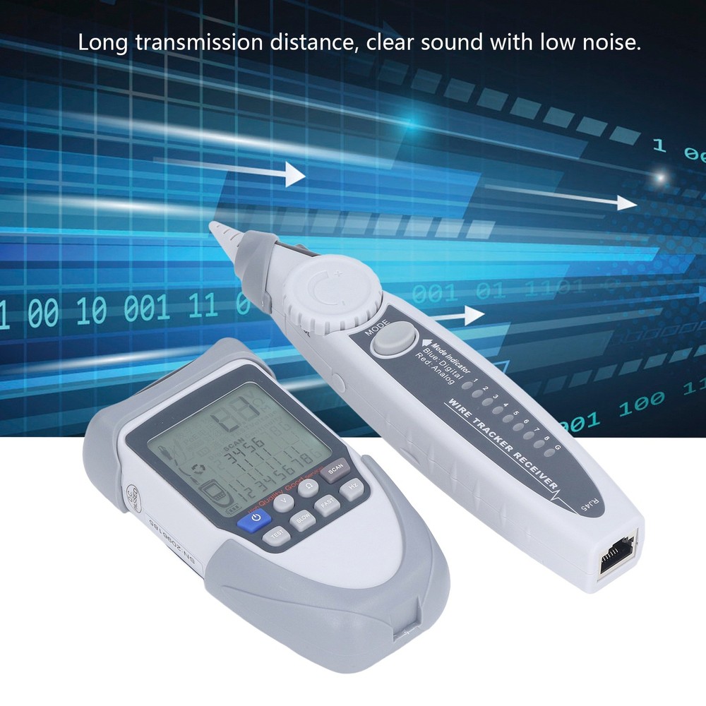 Digital Network Cable Tester With LCD Analogue/digitizing/POE Support For