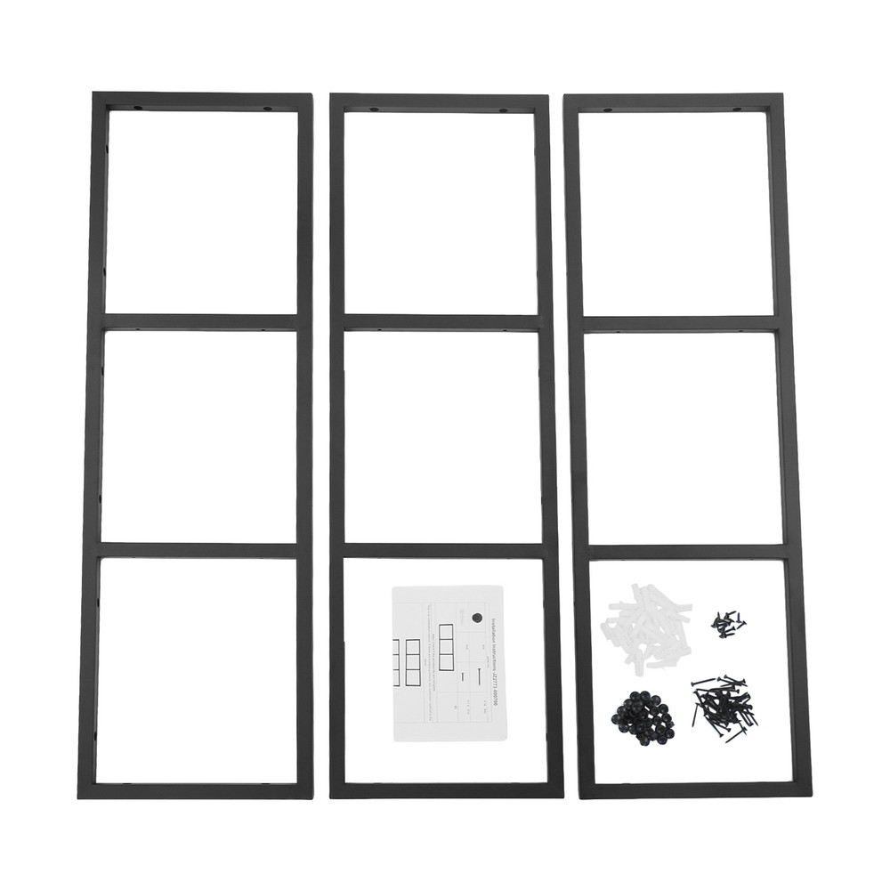 3PCS Rectangular Shelf Bracket Wall/Floor/Ceiling Mount Storage Shelving Bracket