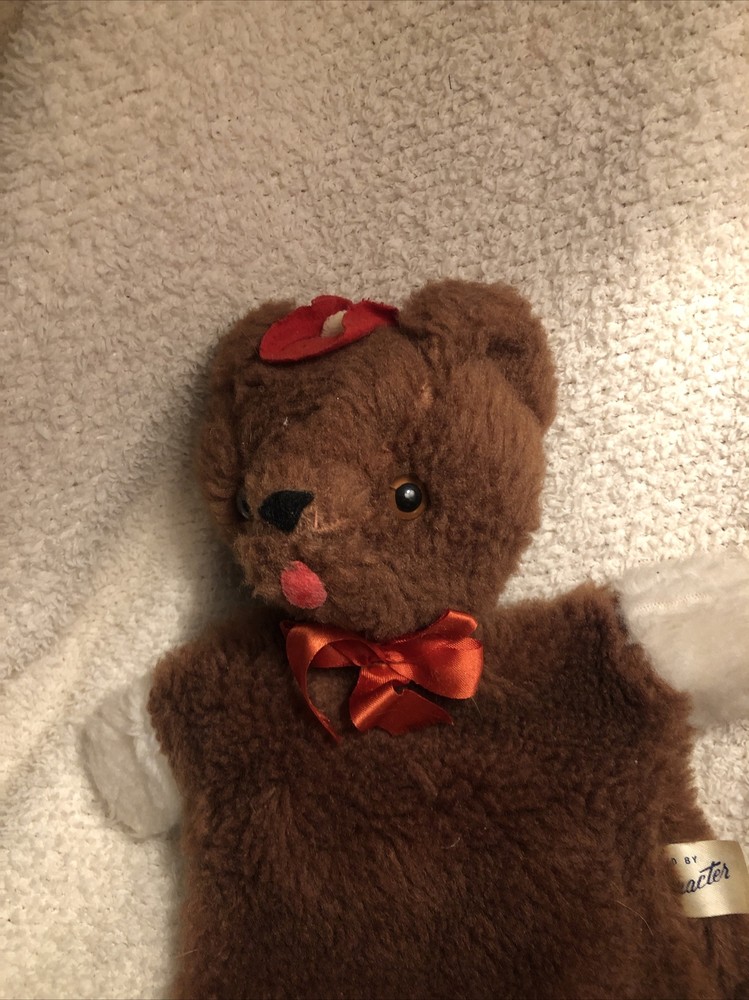 VTG puppet bear 60s 70s Brown
