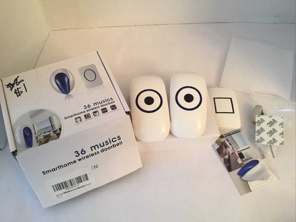 Smart Home Welcome Wireless Doorbell 36 Songs Plugin Transmitter