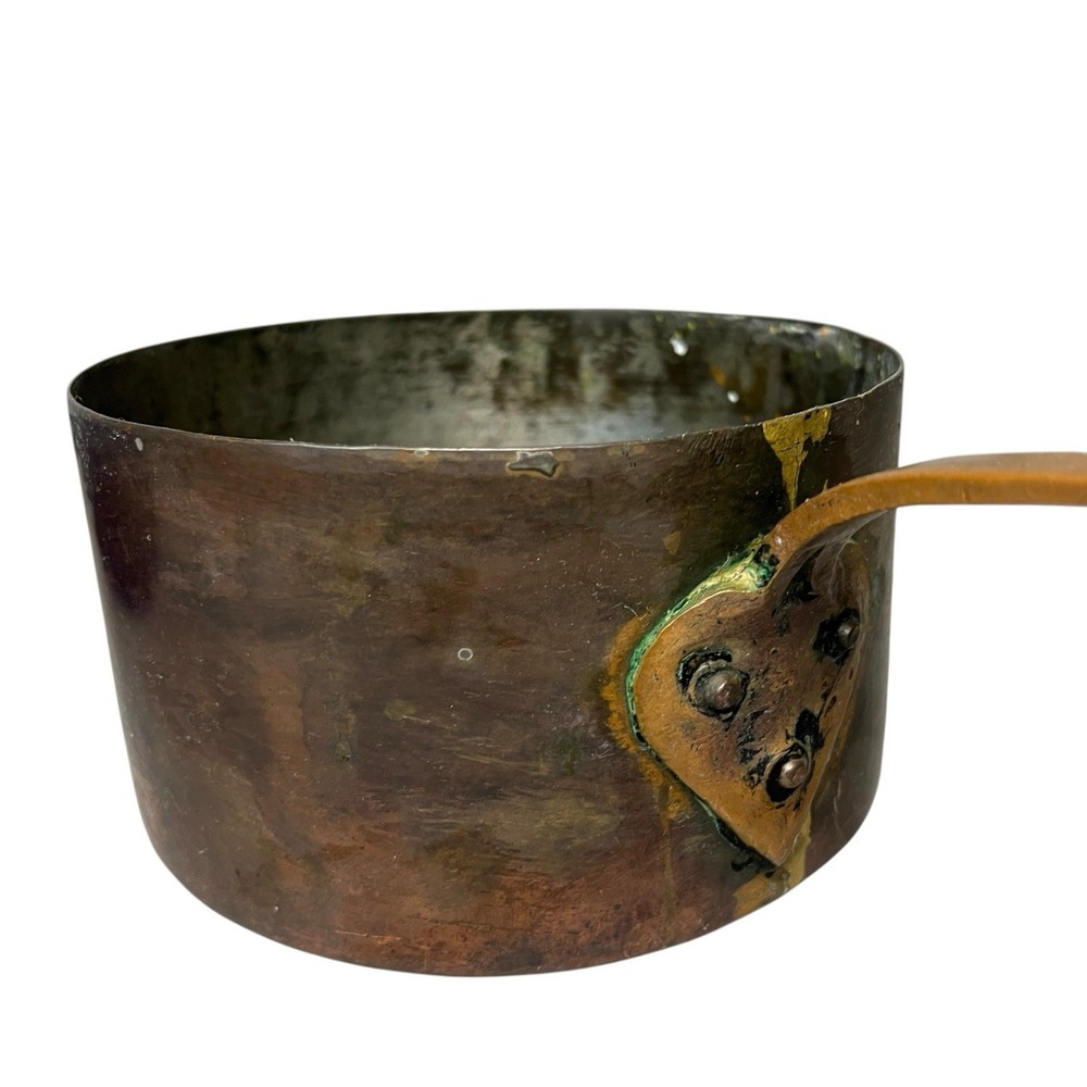 Antique dovetailed Copper Pan W/Copper Handle