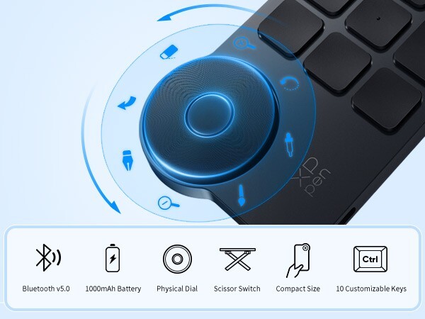 XPPen ACK05 Bluetooth Shortcut Remote Graphics for Drawing Tablet Refurbished
