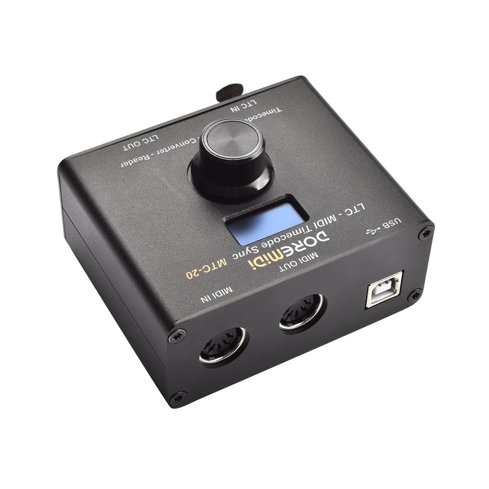 LTC-MIDI Timecode Sync (MTC-20) device to synchronize MIDI timecode and SMPTE...