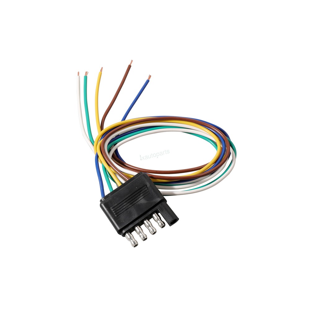 5 Pin Trailer Light Wire Harness Connector Plug Extension Cable Wire Socket Male