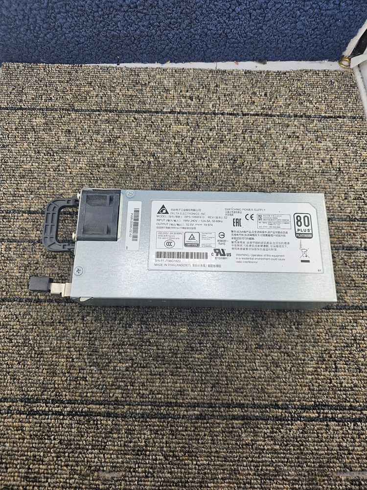Delta Electronics DPS-1050FB D: 1050W AC-DC Power Supply Unit 100-240V AC, 12-5A