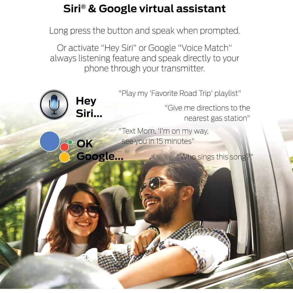 Bluetooth FM Transmitter Car Charger with 2 USB Ports 3.4A Fast Charging MP3