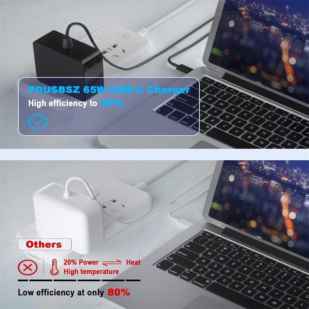 USB-C Type C Charger for Laptop Chromebook Tablet Phone 65w Universal Charge