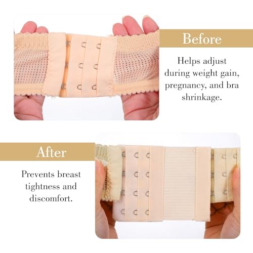 12PCS Bra Extender 4 Hooks, Elastic Bra Strap Extender, 4 Hooks Plus Size Bra