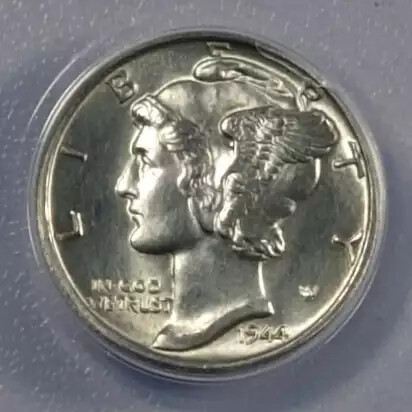 1944 D Mercury Dime ANACS MS-63 FSB