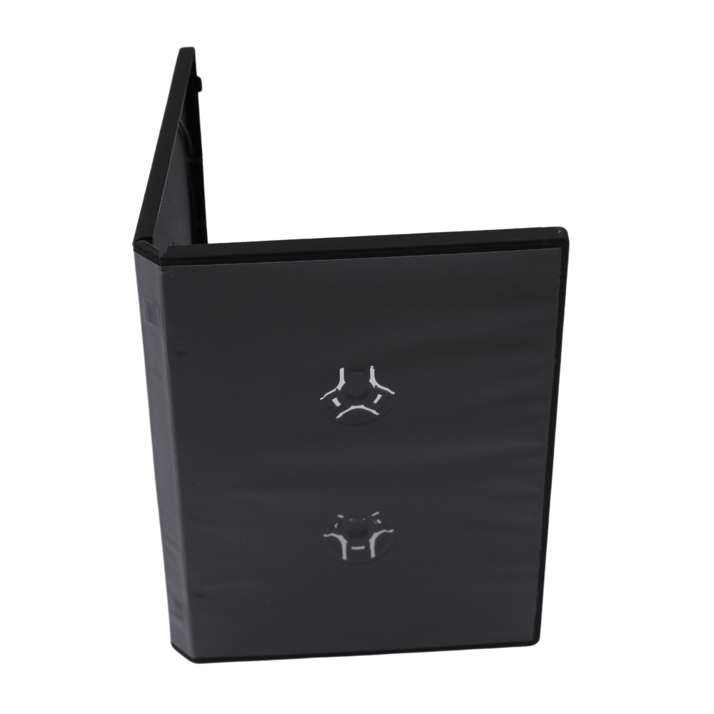 Standard Black DVD 4-disc Replacement Case 14mm Premium movie Storage Shell Case