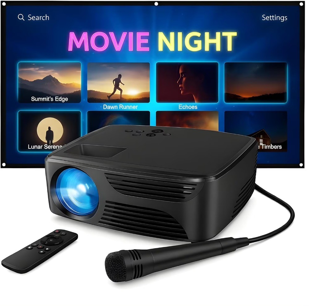 Usa OKPROJ720013M Mini Bluetooth Projector With Screen