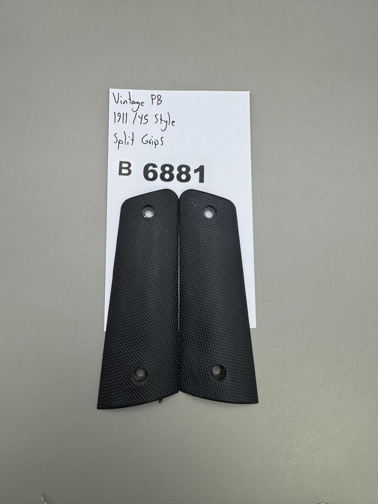 Vintage Paintball 1911/45 Style Split Grips Black