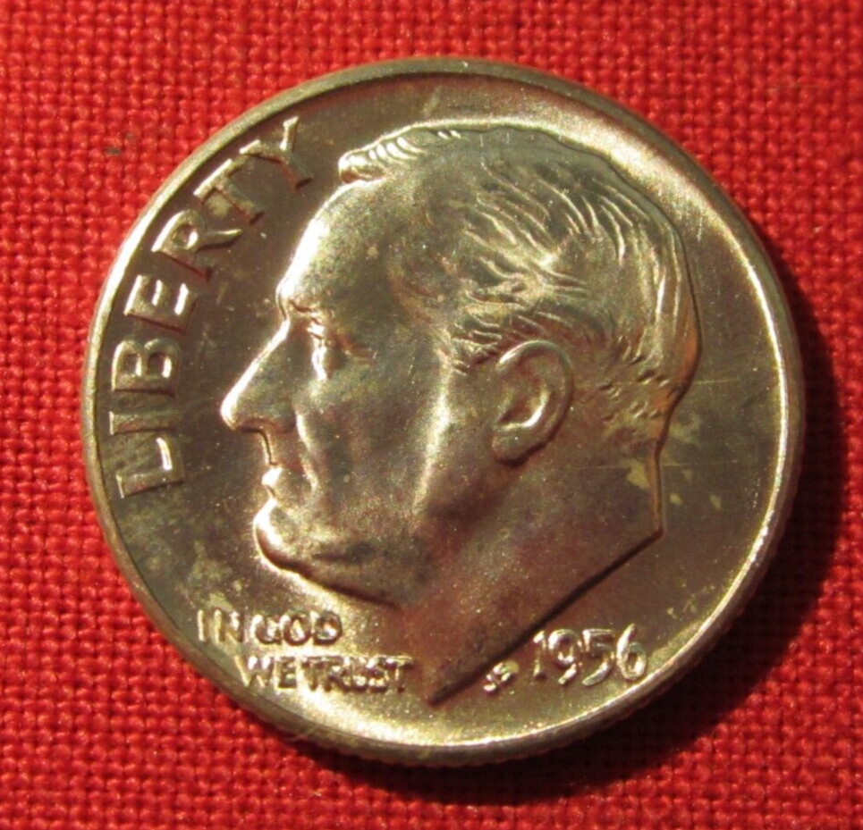 1956 D Roosevelt Silver Dime - Uncirculated