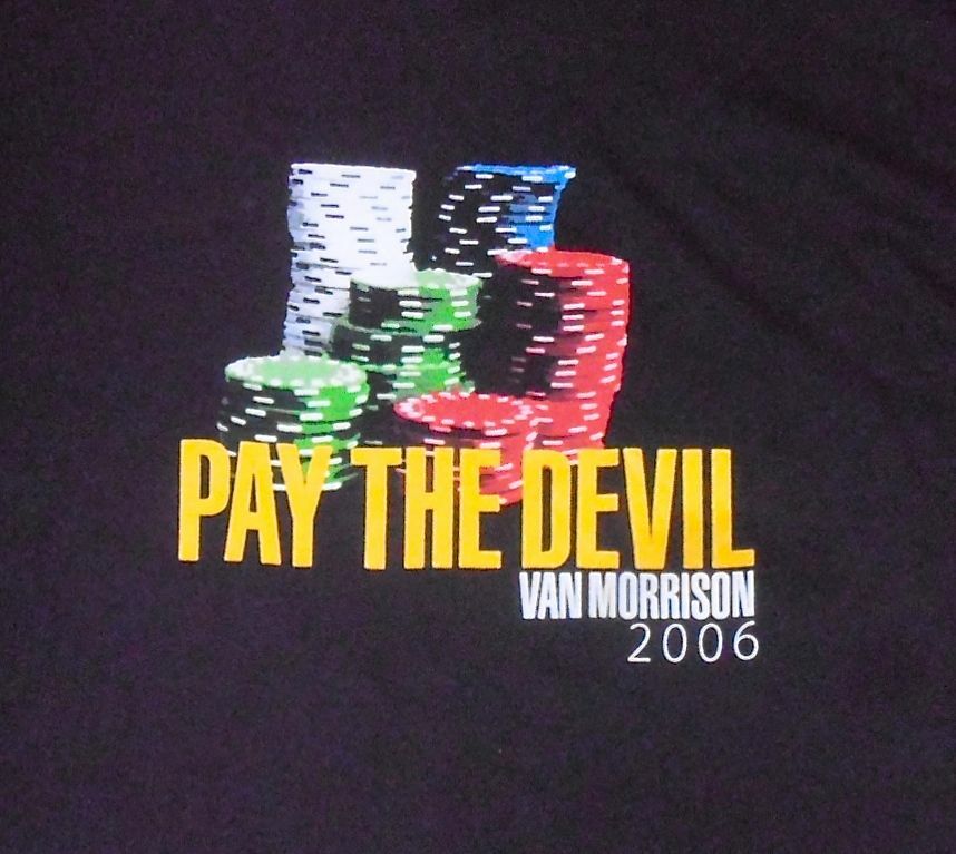VAN MORRISON 2006 Pay the Devil Tour shirt colorful poker chips XL
