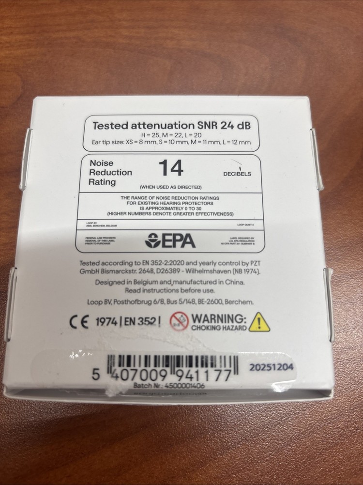 Loop Quiet 2 Earplugs White New Open BOX