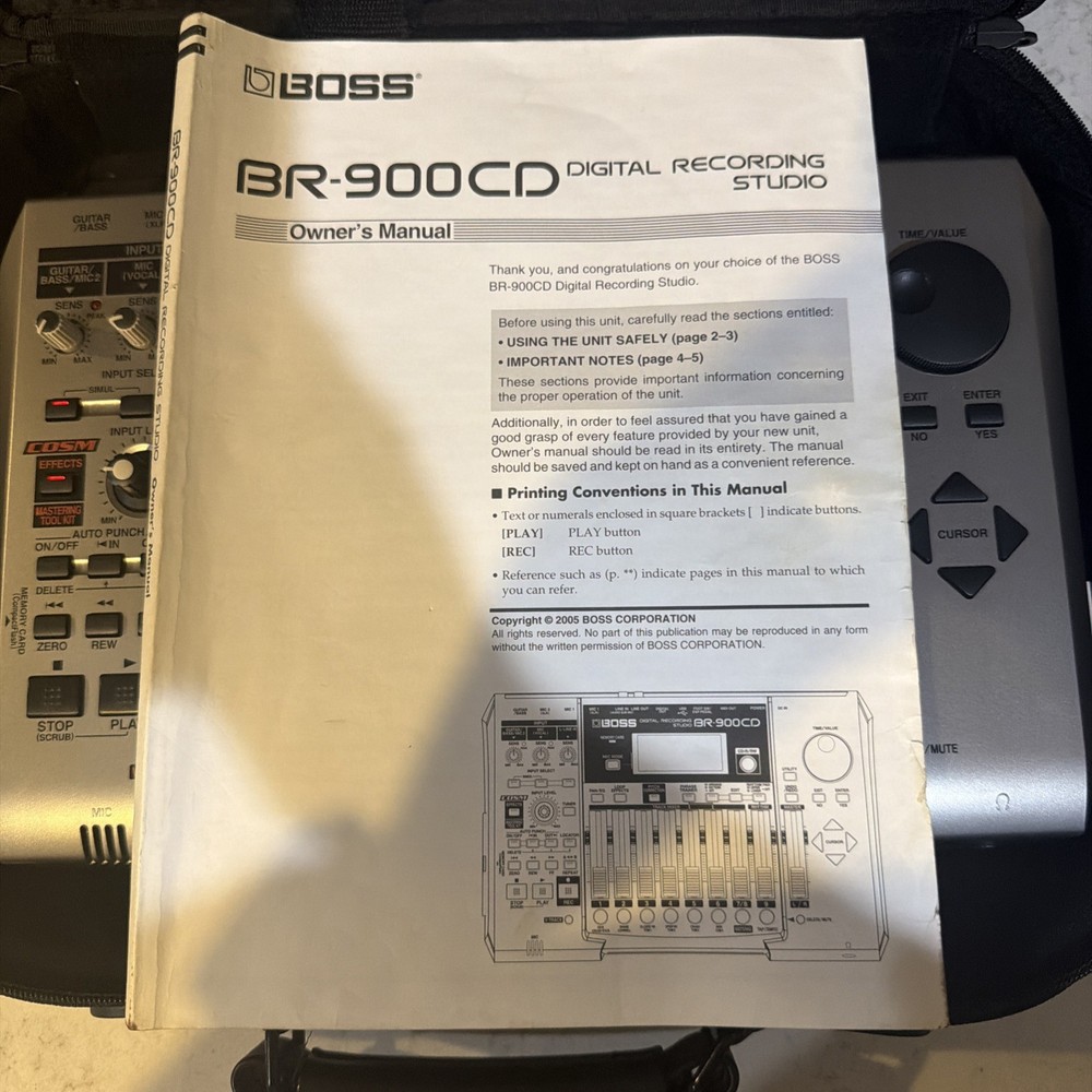 BOSS BR-900CD Digital Studio Multi Track Recorder Power Tested Working