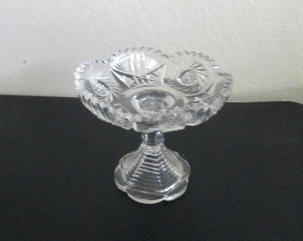 American Brilliant Cut Glass Compote