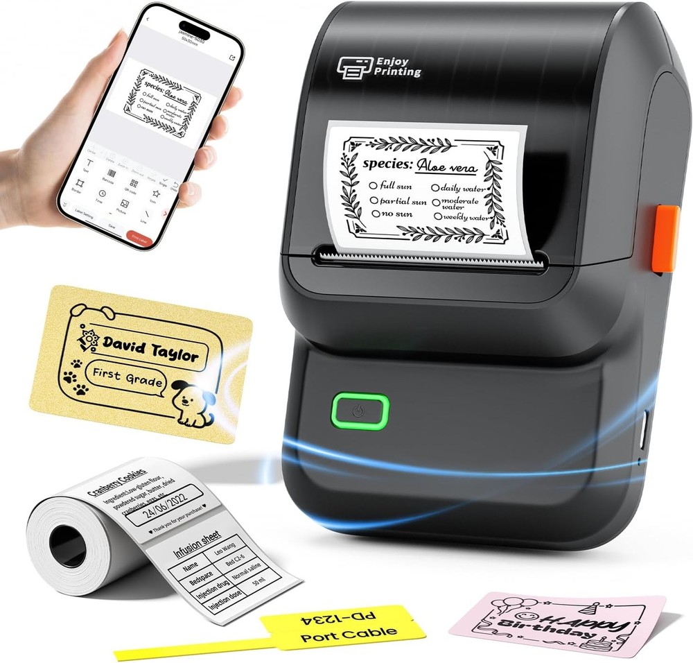 Phomemo M100 Label Maker Machine with Tape Portable Bluetooth Thermal Printer