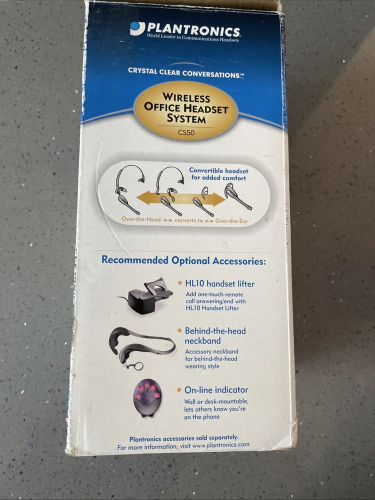 *READ* Plantronics CS50 Wireless Office Headset System PARTS ONLY