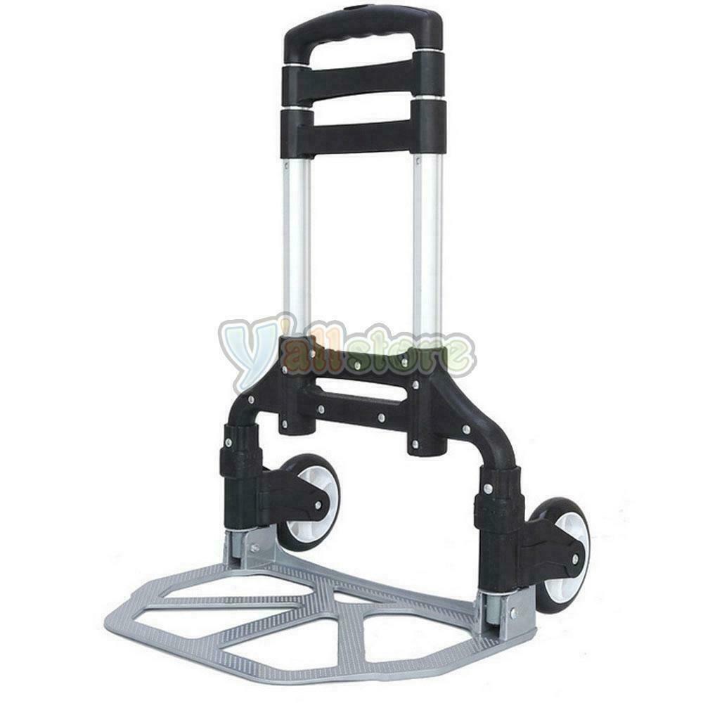 Cart Folding Dolly Push Truck Hand Trolley Luggage Aluminium Bungee Cord New